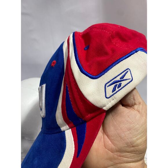 New York Giants NYG Reebok Hat Red White Blue NY Mens Red Cap One Size Adjustabl - Picture 2 of 8